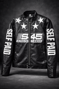 S45 Ultra-Fast Ahead Racing Leather Jacket – Black Streetwear Edition