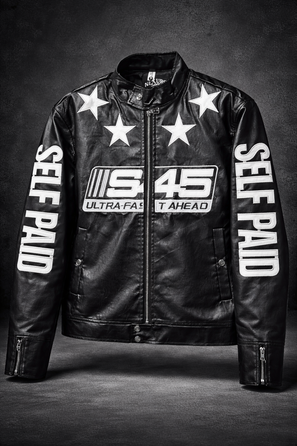 S45 Ultra-Fast Ahead Racing Leather Jacket – Black Streetwear Edition