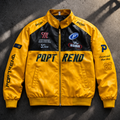 Poptrend Racing Graphic Rexine Jacket – Yellow & Black Street Edition