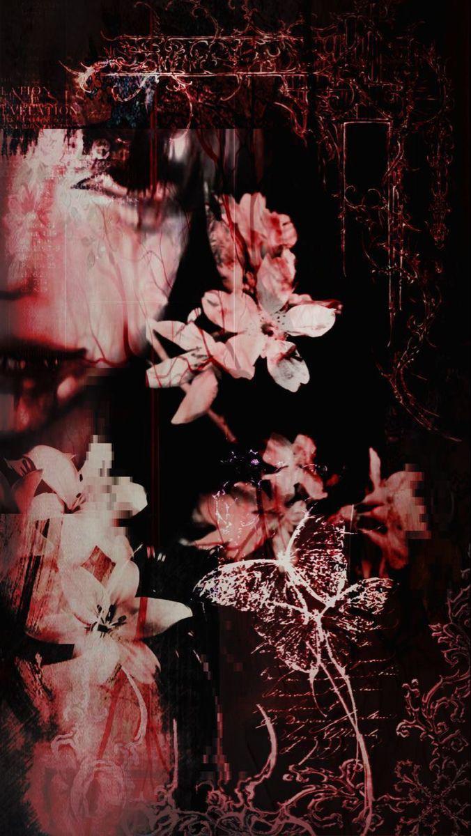 Crimson Bloom – Crop Oversized Tee