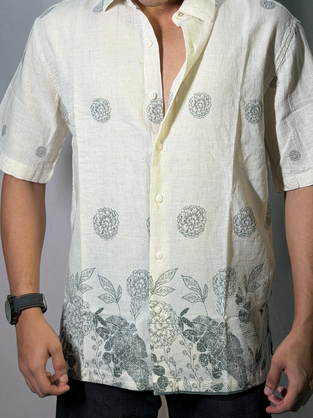 Classic Floral Linen Shirt