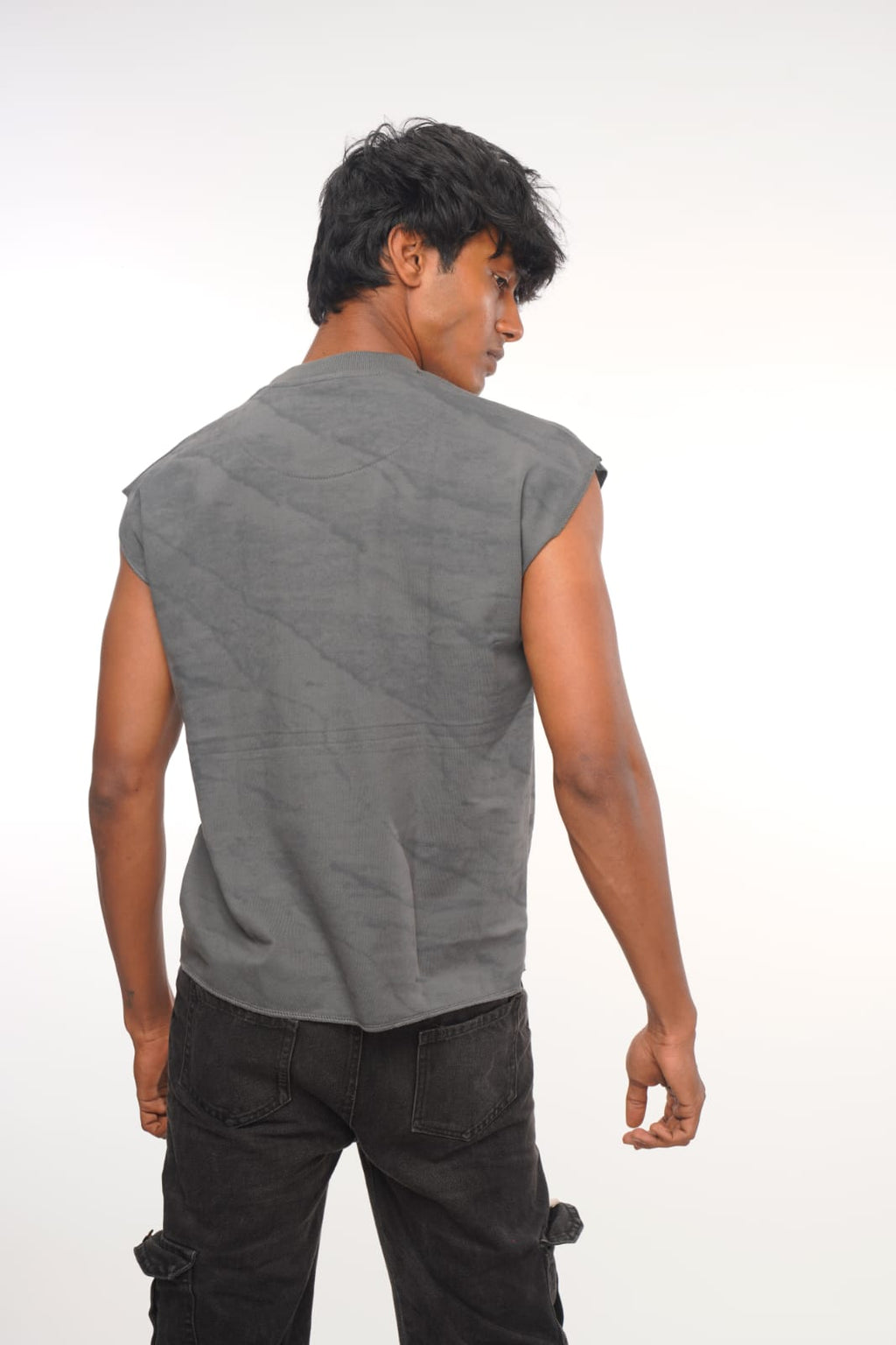 No Life ’Til Leather – Crop Oversized Cutoff Tee