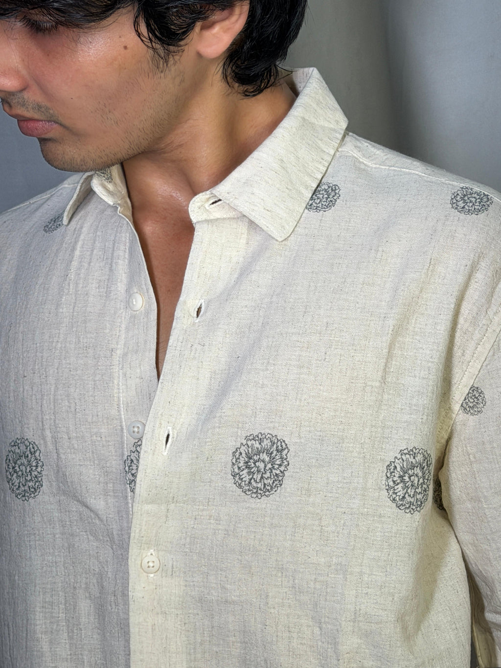Classic Floral Linen Shirt