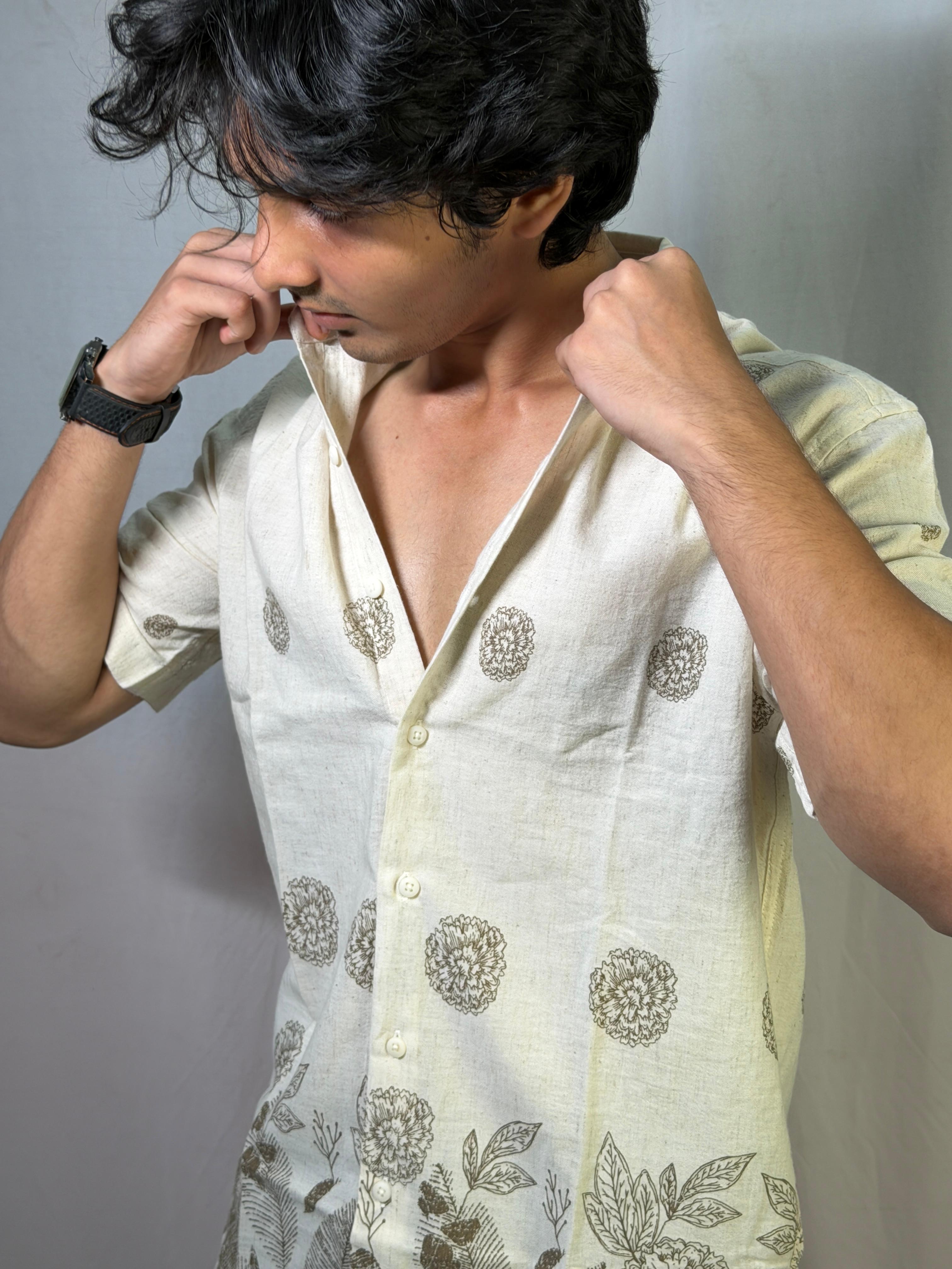 Classic Floral Linen Shirt