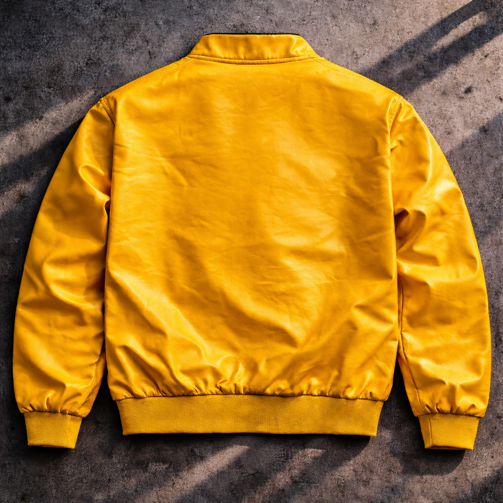 Poptrend Racing Graphic Rexine Jacket – Yellow & Black Street Edition